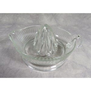 Glass Juicer Reamer With Handle And Spout Vintage